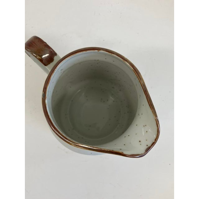 Mid 20th Century Blue & White Porcelain Bamboo Pitcher – Vintage Asian Export For Sale - Image 5 of 7