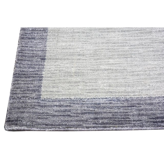 1990s Modern Silk Soft Texture Bamboo Hand Knotted Rug,8'x10'2" For Sale - Image 5 of 6