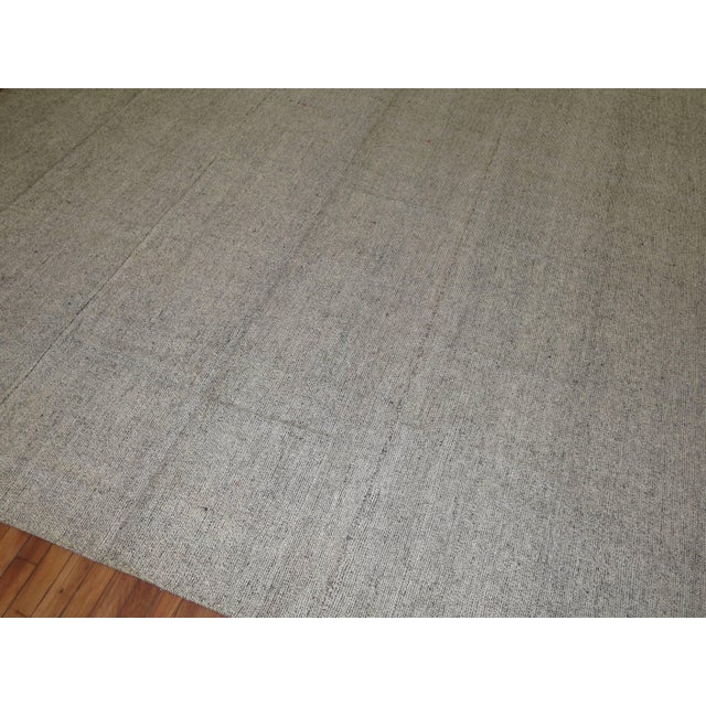 Gray Vintage Turkish Kilim Flat-Weave - 10' x 14'1" For Sale - Image 4 of 6