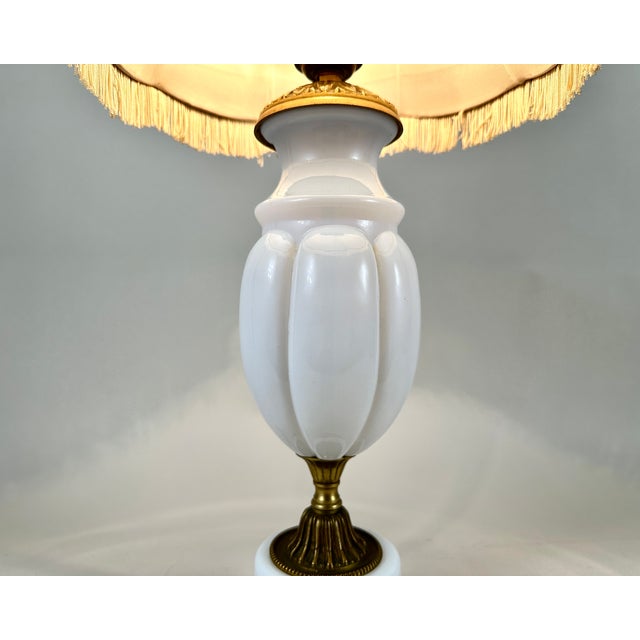 Vintage French Opaline Crystal Table Lamp from L. Seiler, 1970s For Sale - Image 4 of 8