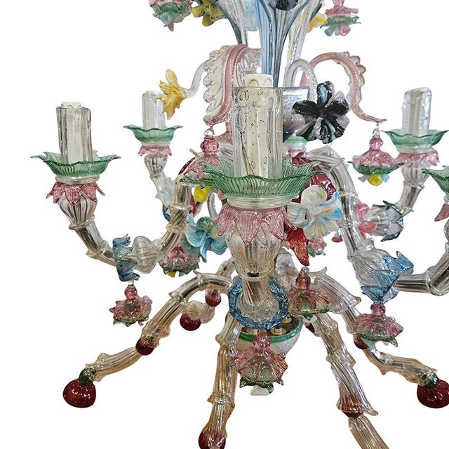 Glass Murano Glass Table Lamp, 1980s For Sale - Image 7 of 8