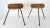 1950s American Wicker, Iron Stools - a Pair For Sale - Image 4 of 12