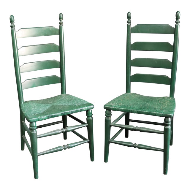 Country French Green Side Chairs/Pair Chairish