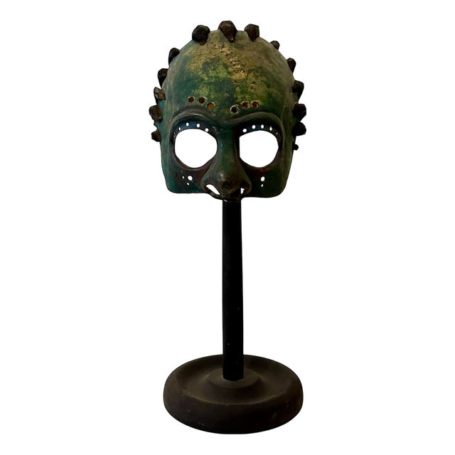 Theater Mask in Treated Leather by Wolfgang Utzt for Theater Play Ragtime, 1992 For Sale