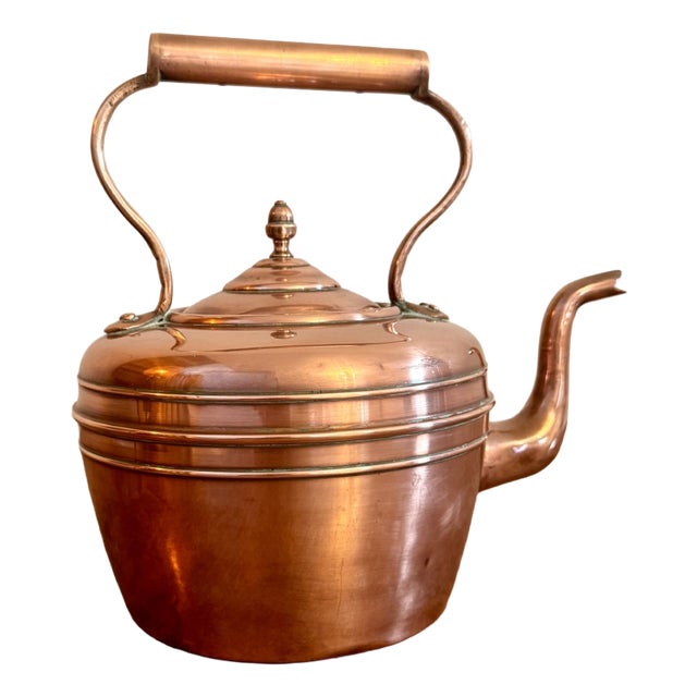 Antique Victorian Copper Kettle, 1880 For Sale