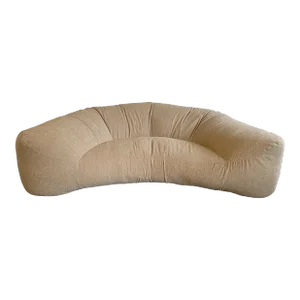 Raphael Raffel Croissant Sofa for Maison Honoré, 1970s, in Camel Boucle