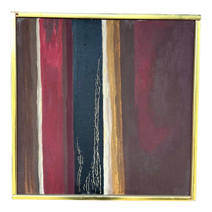 Thomas Blood 1971 Signed Painting Titled Earth and Fire Elegy