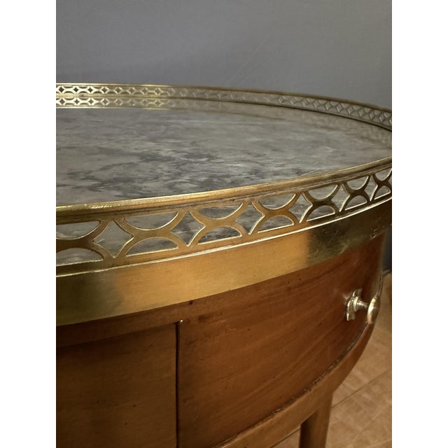 Directoire Bouillotte Table in Cherrywood and Brass For Sale - Image 6 of 9