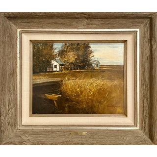 Gregory Sumida, Original Oil Painting Pickup Crossing Gregory Sumida California Artist Americana, 1976 For Sale