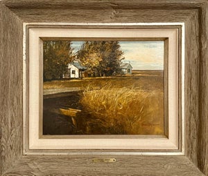 Gregory Sumida, Original Oil Painting Pickup Crossing Gregory Sumida California Artist Americana, 1976