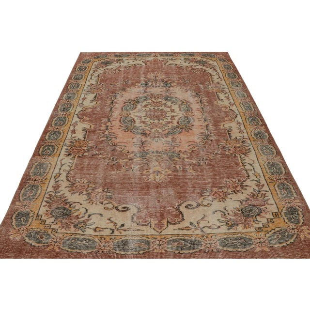 Traditional 1960s Rug & Kilim’s French Savonnerie Inspired Vintage Zeki Muren Rug For Sale - Image 3 of 7