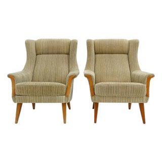 Danish Wingback Chairs, 1950 For Sale