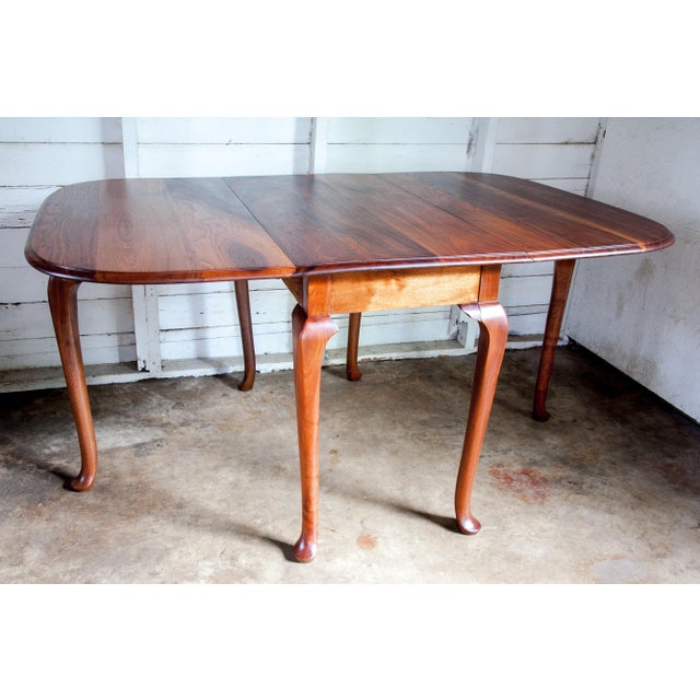 19th Century Early American Walnut Drop-Leaf Dining Table For Sale - Image 13 of 13