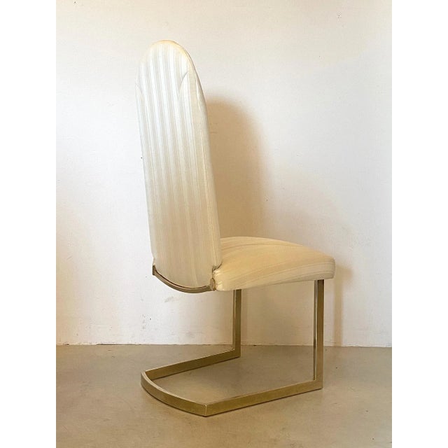 Golden Metal Dining Chairs, 1980s, Set of 6 For Sale - Image 4 of 10