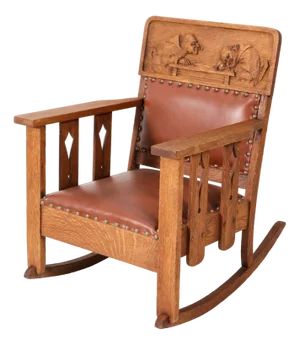 Arts & Crafts Oak Mission Rocking Chair, 1900s