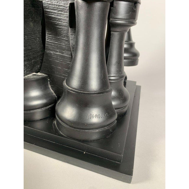 Resin sculpture signed Fernandez ARMAN (1928-2005) "Gambit, the Great Chess Game" (2003) Signed and numbered 52/70 Limited...