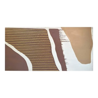 1970s Barbara Beck Large Scale Abstract Oil Painting on Canvas For Sale