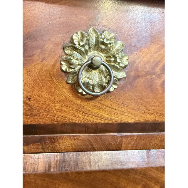 Stunning Antique 9 Drawer Dresser**Figured Mahogany Intricate Brass Hardware**OBO** For Sale - Image 4 of 7