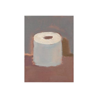 "Roll of Toilet Paper" Contemporary Still Life Bathroom Art Print by Michelle Farro For Sale