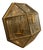 Geometric Brass and Glass Wall Light, 1980s For Sale