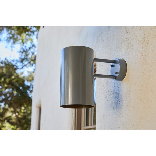 Pair of Hans-Agne Jakobsson C627/110 'Rulle' Sconces in Painted Silver For Sale In Los Angeles - Image 6 of 11