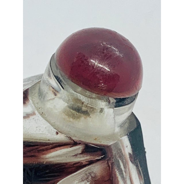 Early 20th Century Antique Chinese Carved Overlay Peking Glass Snuff Bottle For Sale - Image 12 of 13