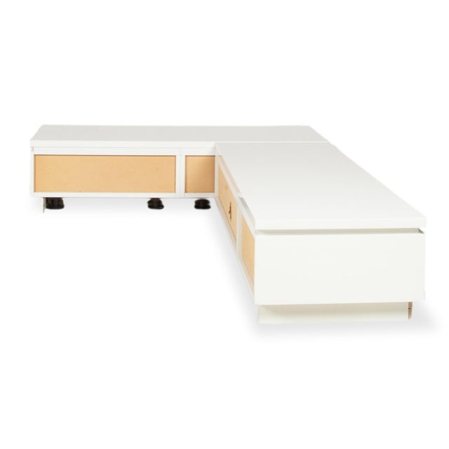 Cube Wooden Sideboard in White from Lübke For Sale - Image 15 of 17