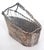 Metal Vintage French Modern Woven Silver Plated Handled Wine Cradle Basket For Sale - Image 7 of 10