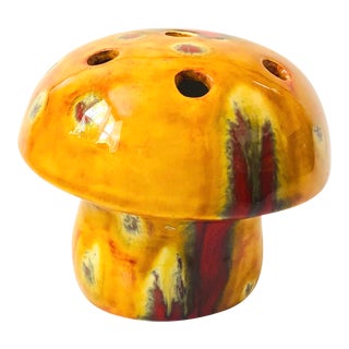 Mid Century Pottery Mushroom Vase For Sale