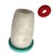 Mid 20th Century Multicolored Alabaster Candlestick Holder W/ Red and Teal Accent For Sale In Los Angeles - Image 6 of 8