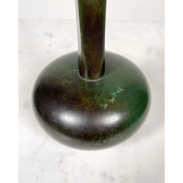1930s Art Deco Patinated Bronze Vase from GAB, 1930s For Sale - Image 5 of 8