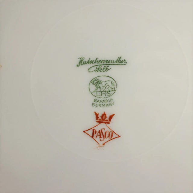 Hutscheneruther Vintage "Domino" Plates by Hutschenreuther Gelb Pasco- Set of 11 For Sale - Image 4 of 4