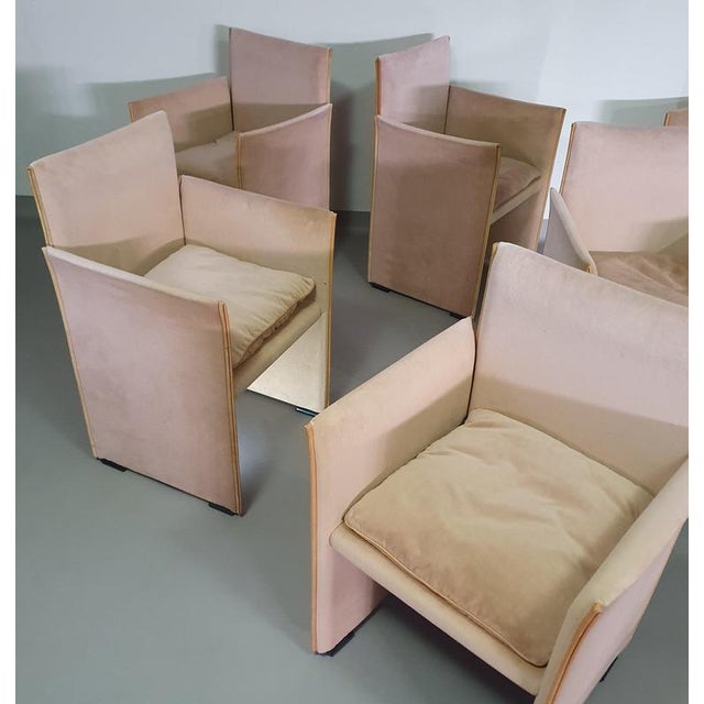 Beige 401 Break Chairs by Mario Bellini for Cassina, 1990s, Set of 6 For Sale - Image 8 of 18