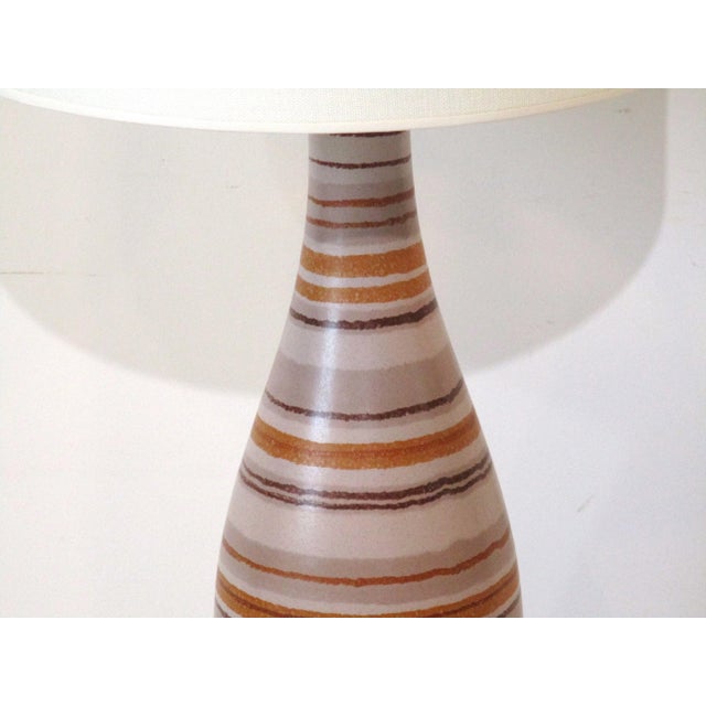 Mid 20th Century Mid Century Ceramic Table Lamp in the Style of Bitossi For Sale - Image 5 of 12