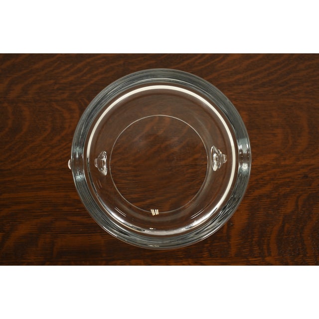 Late 20th Century Tiffany & Co. Modern Clear Crystal Champagne Ice Bucket With Scrolled Handles For Sale - Image 12 of 15