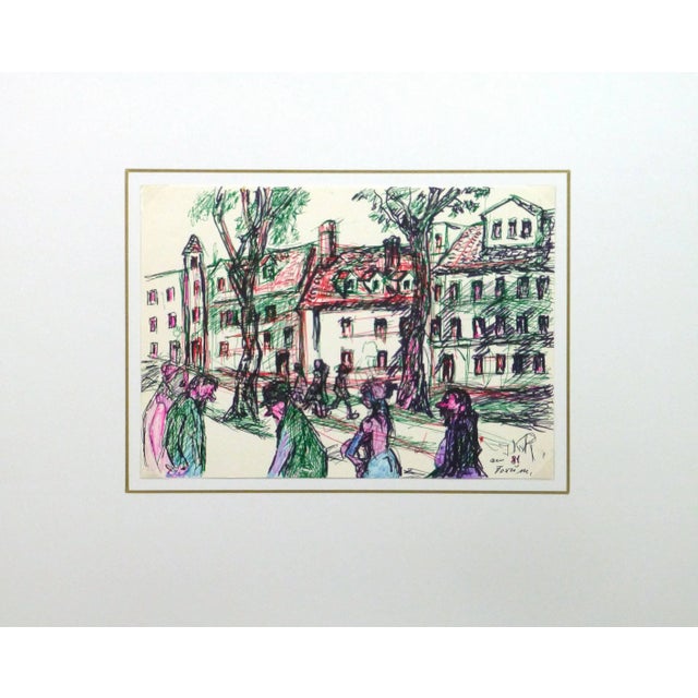 Irmgard Von Reppert, Ink Drawing - City Street For Sale - Image 4 of 5
