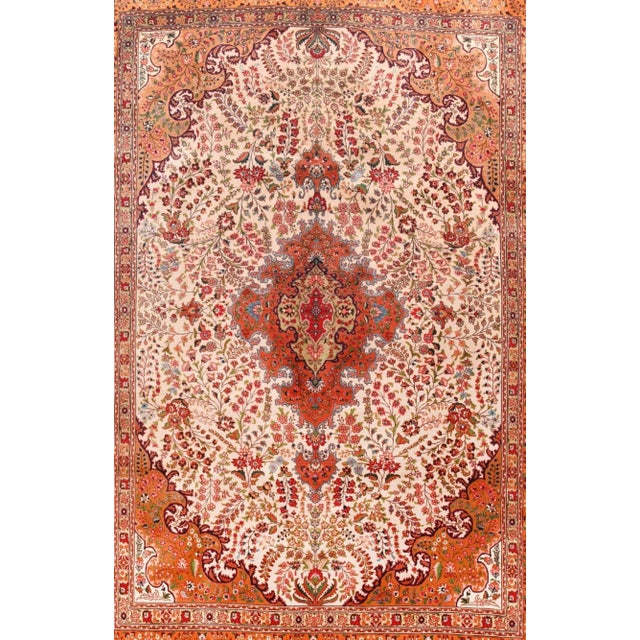 Traditional Vintage Persian Tabriz Rug 7'2'' X 10'1'' For Sale - Image 3 of 3