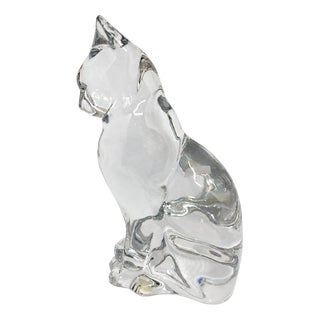 Large Seated Cat from Baccarat For Sale