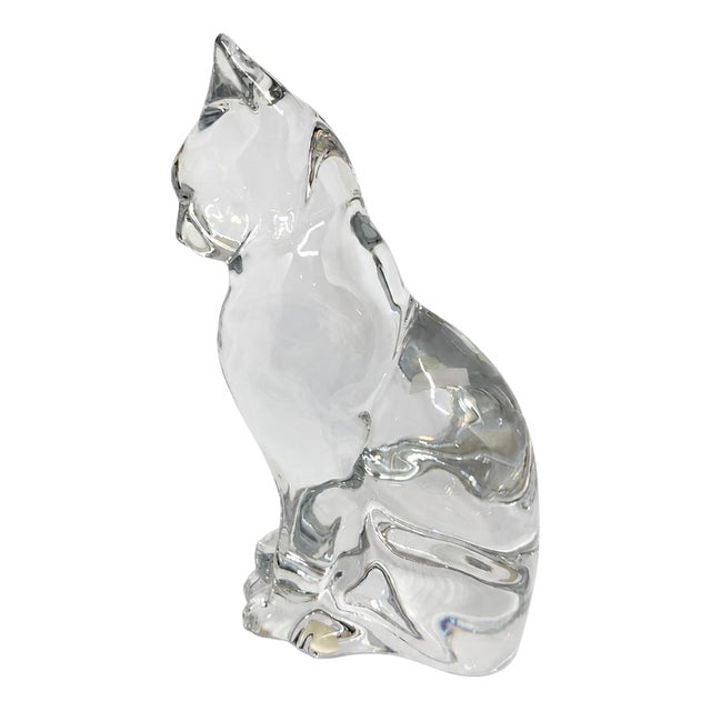 Large Seated Cat from Baccarat For Sale