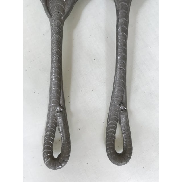 Arthur Court Vintage Arthur Court Elephant Salad Servers For Sale - Image 4 of 7