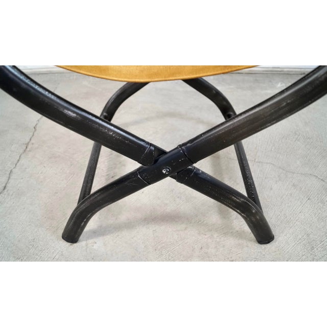 Restoration Hardware French Leather Director’s Armchair For Sale - Image 12 of 12