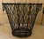 Early 20th Century Large Antique Early 20th Century Heavy Gauge Industrial Wire Work Basket With Handles for Garden or Hearth For Sale - Image 5 of 17