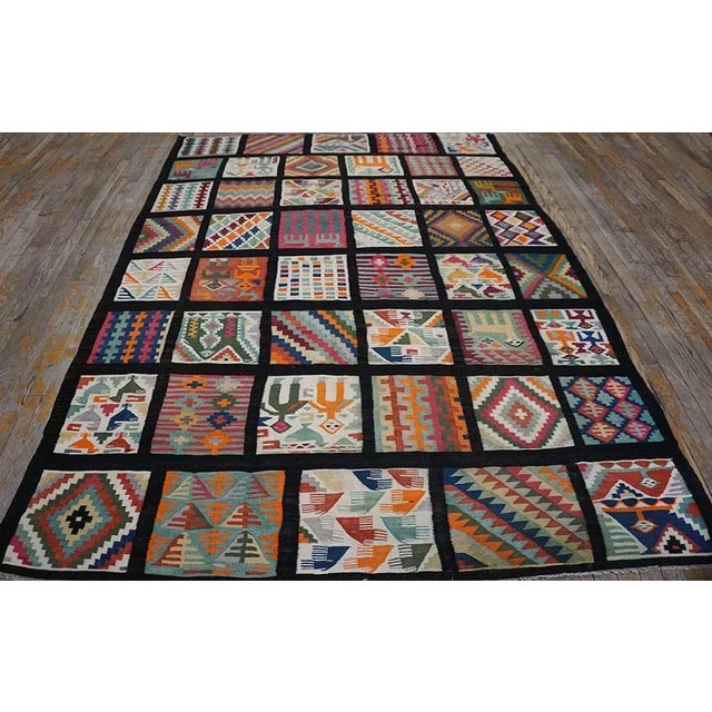 1930s Tunisian Gafsa Flat-weave Carpet ( 6' x 8' - 183 x 244 ) Antique Gafsa Tunisia Flat Weave Rug, Circa Date: 1935....