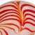 Murano Murano Vintage Red Orange White Opalescent Psychedelic Optic Swirl Italian Art Glass Bowl For Sale - Image 4 of 5