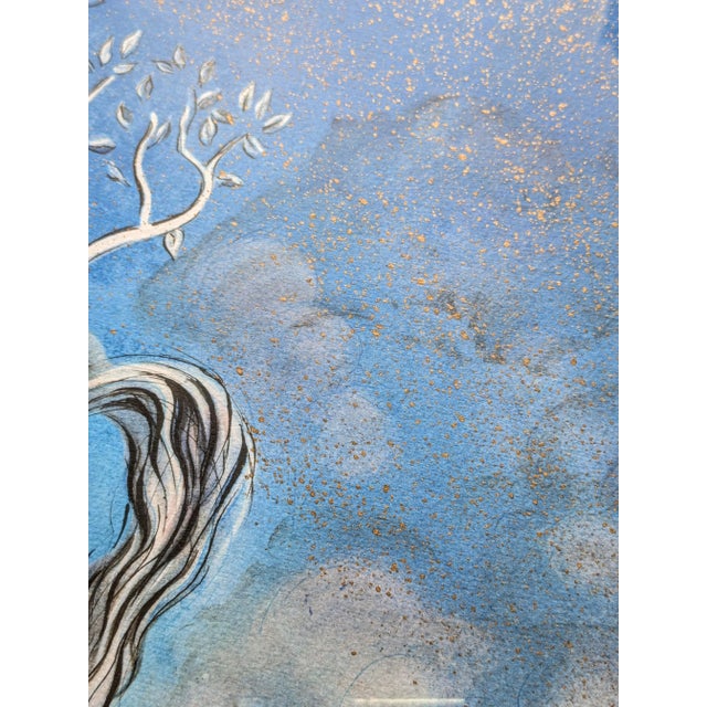 Salvador Dali, The Unicorn, Cheval Allegre, Original Color Lithograph with Gold Spots in Relief, 1970s For Sale - Image 7 of 15