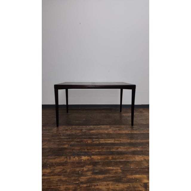 Beautiful Rosewood dining table with one leaf. Designed by H.W. Klein for Bramin mobler. awesome finger joined corners and...