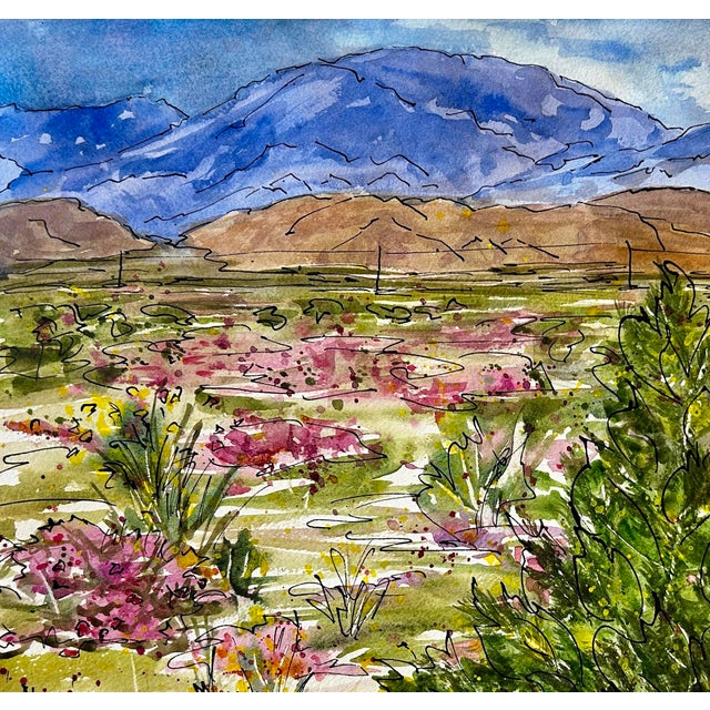 Original watercolor painting of “Creosote after the Rain” in the desert. The special scent is an unforgettable part of my...