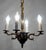 Antique French Swan Brass 4-Light Chandelier, 1950s For Sale - Image 11 of 12