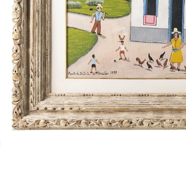 Modern Agostinho Batista de Freitas, House, 1979, Oil on Canvas For Sale - Image 3 of 6