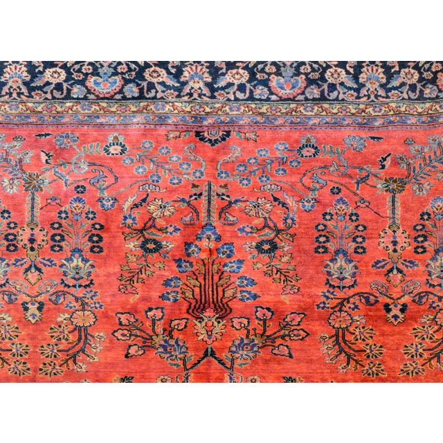 Tribal Early 20th Century Sarouk Mahajeran Rug For Sale - Image 3 of 9